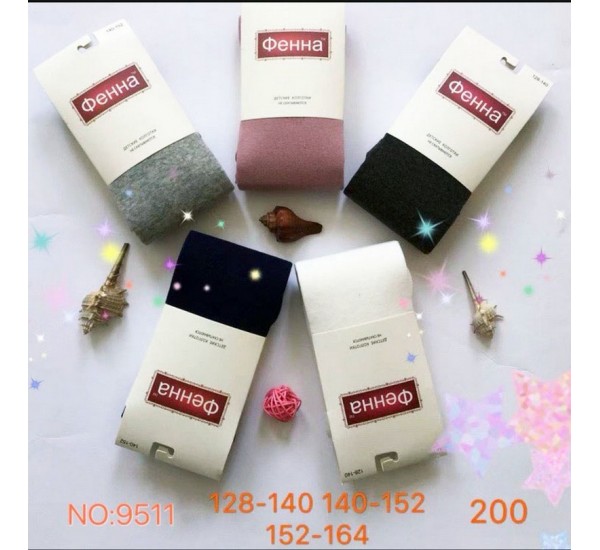 Колготи дитячі 10 шт (128-164 см) бавовна KiE_9511