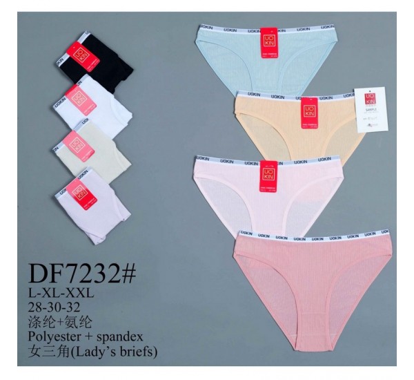 Трусы женские 12 шт (L-2XL) полиэстер KiE_DF7232