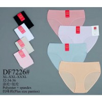 Труси жіночі батал 12 шт (1-3XL) поліестер KiE_DF7226
