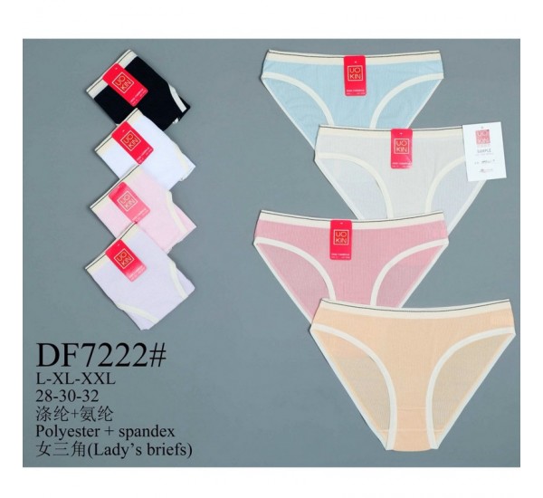 Труси жіночі 12 шт (L-2XL) поліестер KiE_DF7222