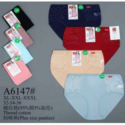 Труси жіночі батал 12 шт (1-3XL) коттон KiE_A6147