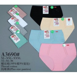Труси жіночі батал 12 шт (1-3XL) коттон KiE_A3690