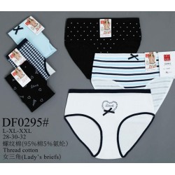 Трусы женские 12 шт (L-2XL) рубчик KiE_DF0295