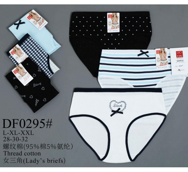 Трусы женские 12 шт (L-2XL) рубчик KiE_DF0295