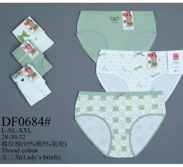 Трусы женские 12 шт (L-2XL) рубчик KiE_DF0684