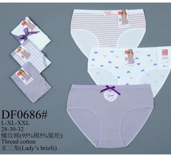 Трусы женские 12 шт (L-2XL) рубчик KiE_DF0686