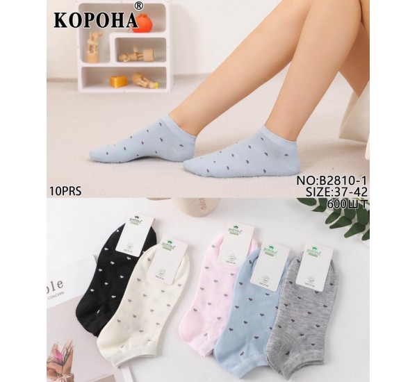 Шкарпетки жіночі 10 шт (37-42 р) коттон KiE_B2810-1