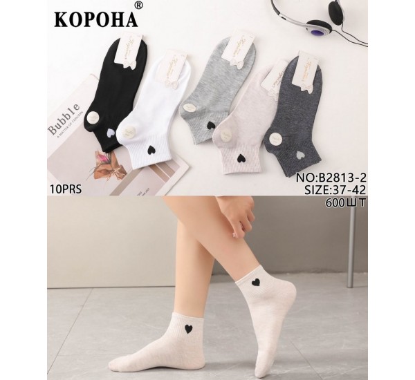 Шкарпетки жіночі 10 шт (37-42 р) коттон KiE_B2813-2