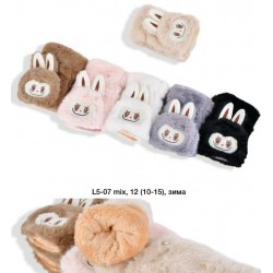 Варежки детские 12 шт (10-15 лет) мех LeR_L5-07