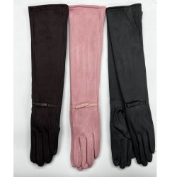 Перчатки женские, 10 шт (6,5-8,5 р) замш/плюш LeR_JPCKa