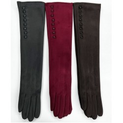 Перчатки женские, 10 шт (6,5-8,5 р) замш/плюш LeR_JPCKc