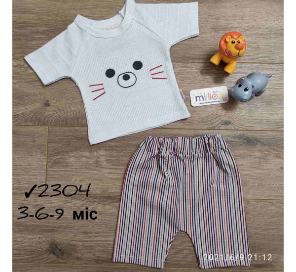Костюм для младенцев 3 шт коттон (3-9 мес) MiLi_2304a