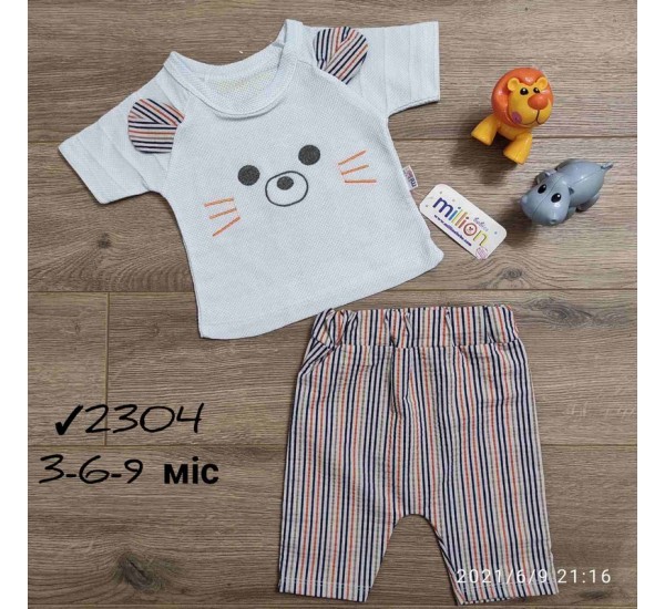Костюм для младенцев 3 шт коттон (3-9 мес) MiLi_2304c