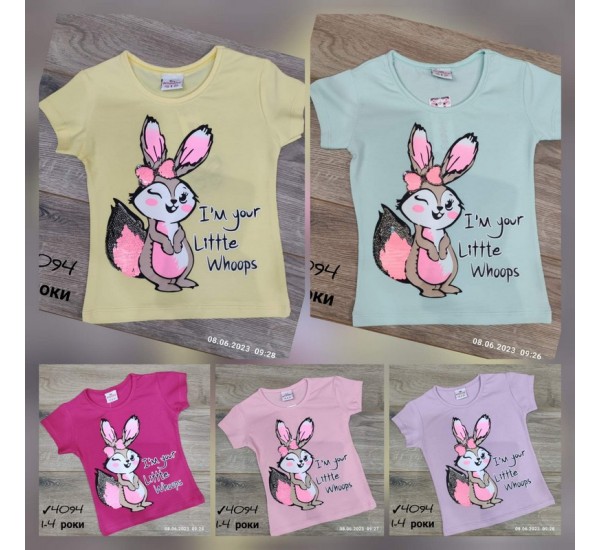 Футболка для девочек 4 шт коттон (1-4 года) MiLi_4094