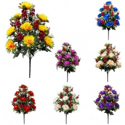 Букет розы с калиной, 12 штук RuS_B11_A554/18