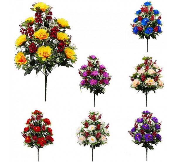 Букет розы с калиной, 12 штук RuS_B11_A554/18