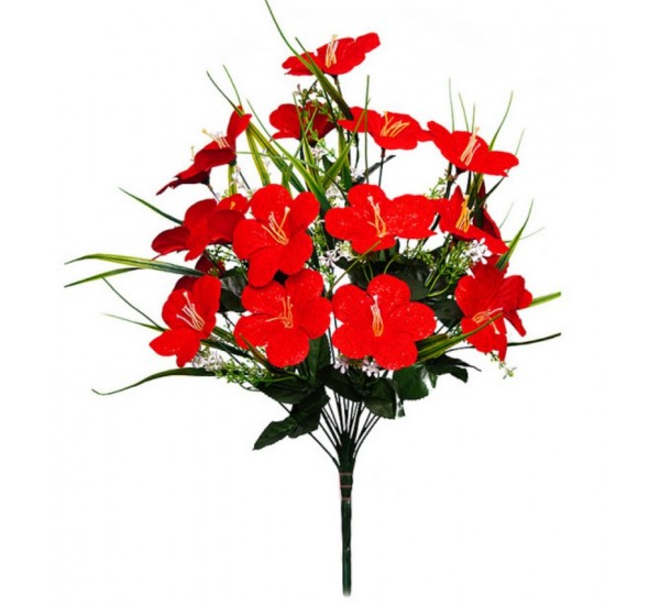 Букет гибискуса искусственный, 8 штук RuS_B62_A-582