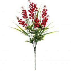 Букет с ягод с листиками, 6 штук RuS_B70_E-9247