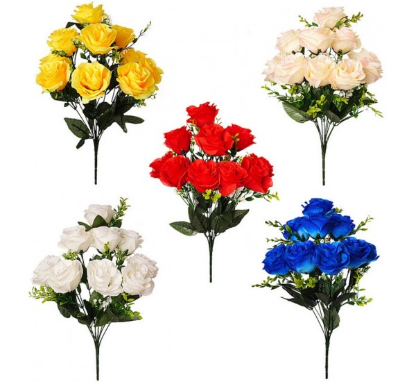 Букет розы искусственный, 5 штук RuS_B76_A-585/10