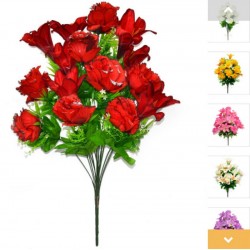 Букет розы с лилией, 6 штук RuS_B119_C-173/16