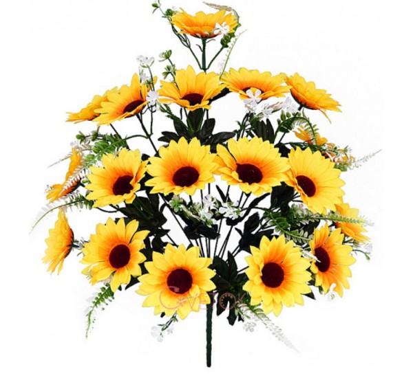 Букет подсолнуха искусственный, 2 штуки RuS_B132_A-515/18