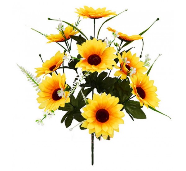 Букет подсолнуха искусственный, 2 штуки RuS_B135_A-515/9