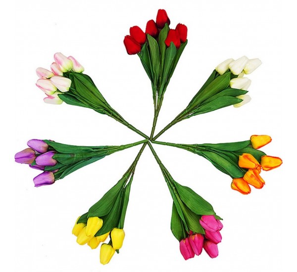 Букет тюльпана искусственный, 16 штук RuS_A41_№5/7