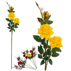 Ветка розы бархатная, 7 штук RuS_C12_R-53