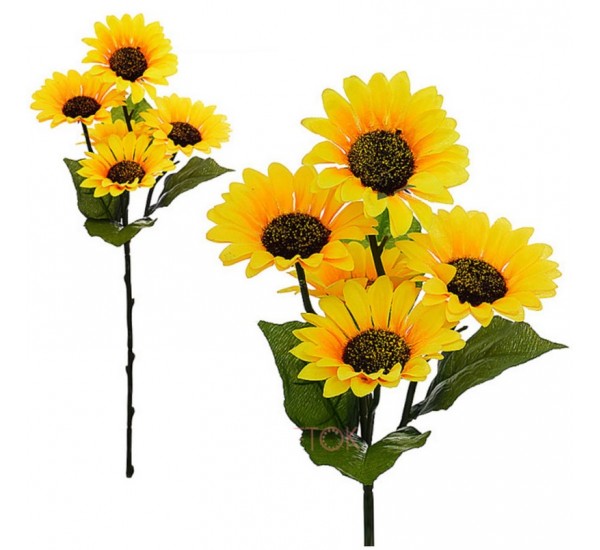 Ветка подсолнуха искусственная, 12 штук RuS_C21_SV3