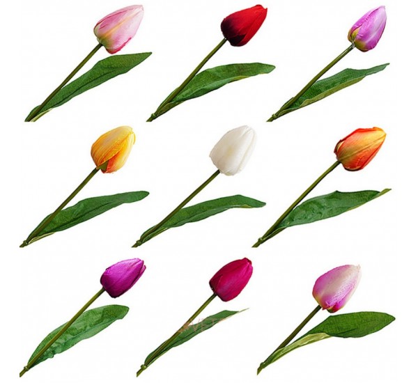 Ветка тюльпана искусственная, 10 штук RuS_C38_Z-6