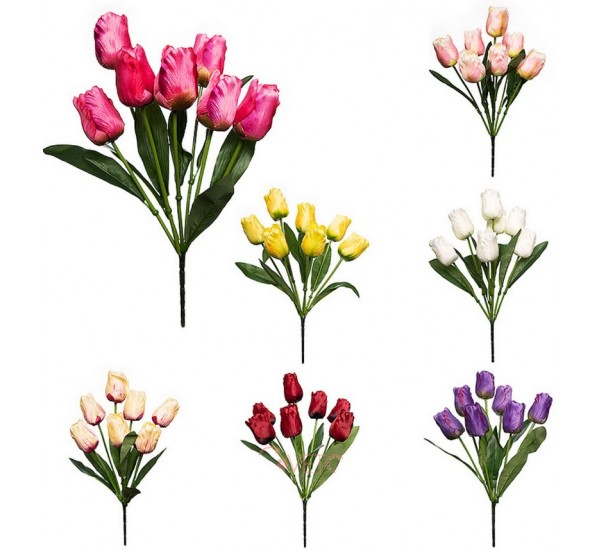 Букет тюльпана искусственный, 7 штук RuS_A43_№9