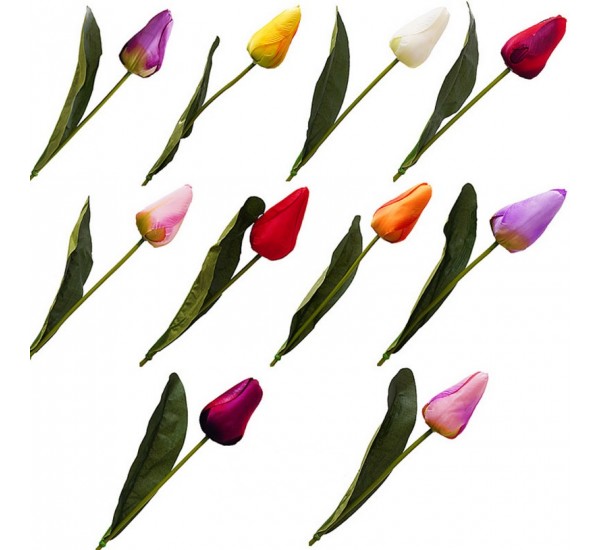 Ветка тюльпана искусственная, 10 штук RuS_C39_Z-7