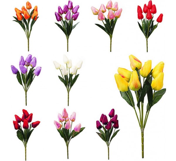 Букет тюльпана искусственный, 10 штук RuS_A50_№7