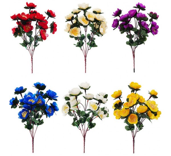 Букет камелии мелк. искусственный, 24 штуки RuS_A52_M-301/5