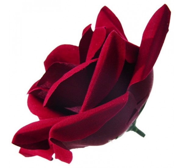 Голова розы бархат искусственная, 125 штук RuS_E40_R-4a