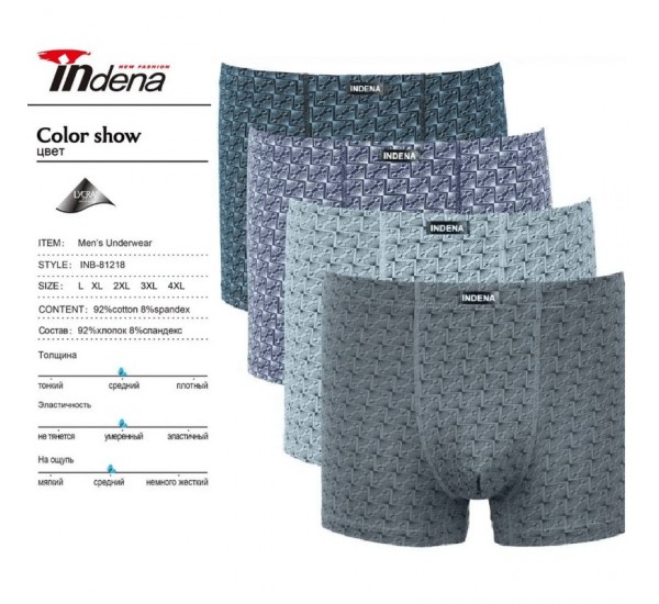 Труси чоловічі INDENA 12 шт (L-4XL) коттон RZ6000_81218