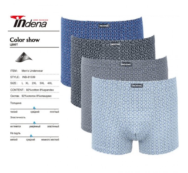 Труси чоловічі INDENA 12 шт (L-4XL) коттон RZ6000_81339