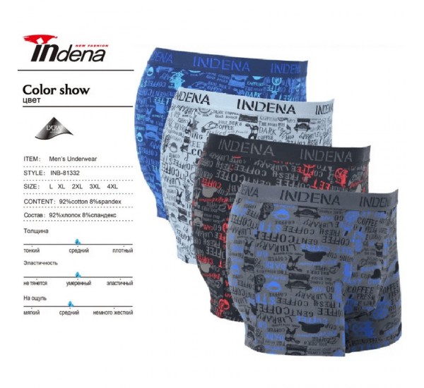 Труси чоловічі INDENA 12 шт (L-4XL) коттон RZ6000_81332