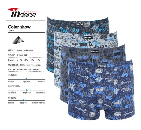 Труси чоловічі INDENA 12 шт (L-4XL) коттон RZ6000_81347