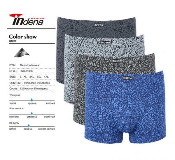 Труси чоловічі INDENA 12 шт (L-4XL) коттон RZ6000_81366