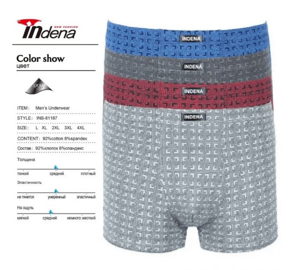 Труси чоловічі INDENA 12 шт (L-4XL) коттон RZ6000_81187
