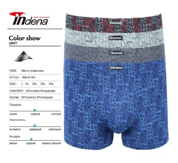 Труси чоловічі INDENA 12 шт (L-4XL) коттон RZ6000_81181