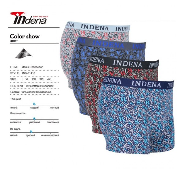 Труси чоловічі INDENA 12 шт (L-4XL) коттон RZ6000_81416