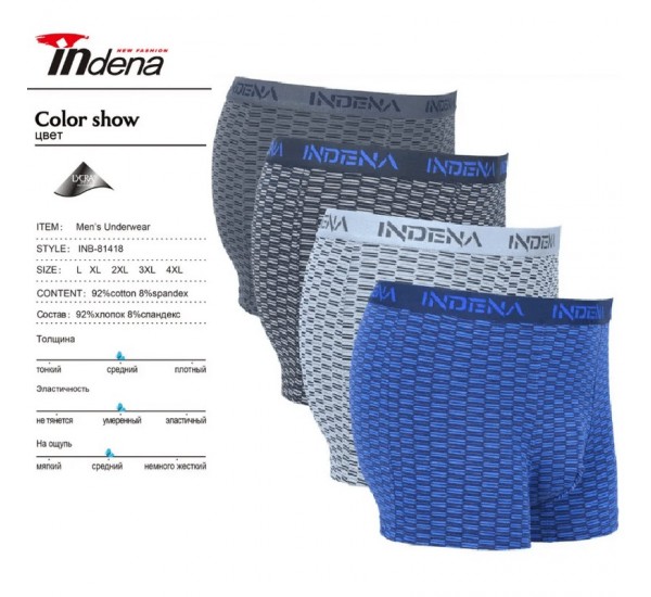 Труси чоловічі INDENA 12 шт (L-4XL) коттон RZ6000_81418