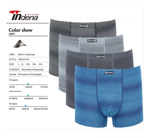 Труси чоловічі INDENA 12 шт (L-4XL) коттон RZ6000_81410