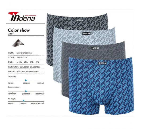 Труси чоловічі INDENA 12 шт (L-4XL) коттон RZ6000_81379