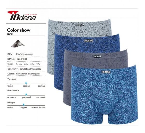 Труси чоловічі INDENA 12 шт (L-4XL) коттон RZ6000_81384