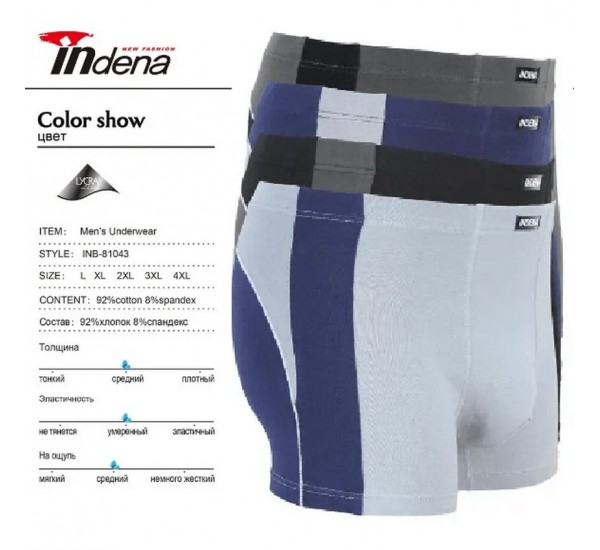 Труси чоловічі INDENA 12 шт (L-4XL) коттон RZ6000_81043B