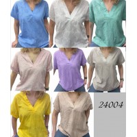 Футболка жіноча, прошва/коттон 5 шт (48-54 р) RZ4492_24004