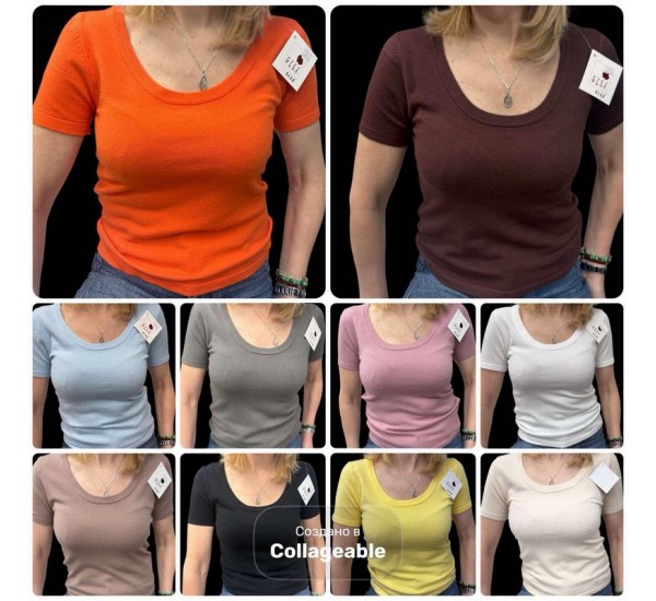 Футболка жіноча, кашемір 5 шт (42-46 р) RZ4492_26114